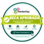 sello beca aprobada. español